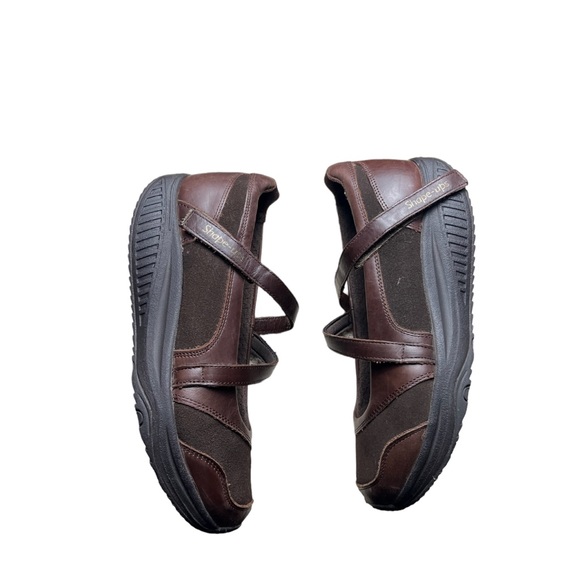 Skechers Womens Brown Shape Ups 24866 Round Toe Athletic Shoes Size 9 - Picture 3 of 5